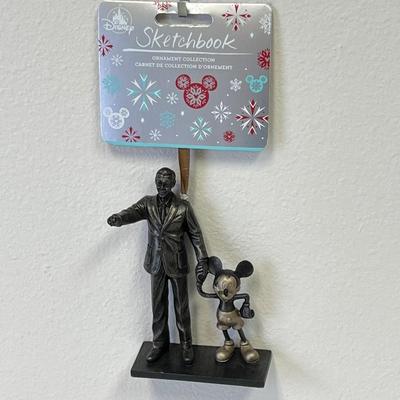 DISNEY ~ Sketchbook ~ Walt Disney & Mickey Ornament