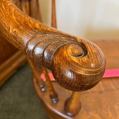 Unusual Oak Oval settee/ bench