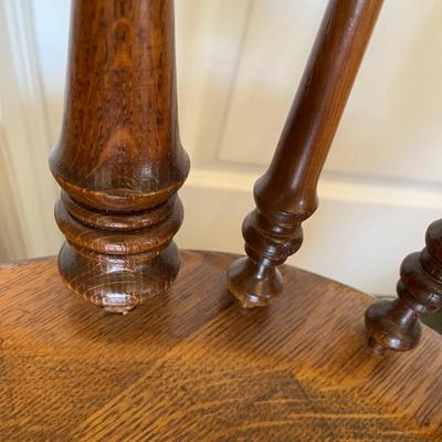Unusual Oak Oval settee/ bench