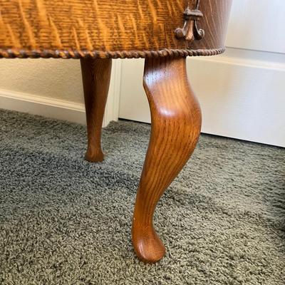 Unusual Oak Oval settee/ bench