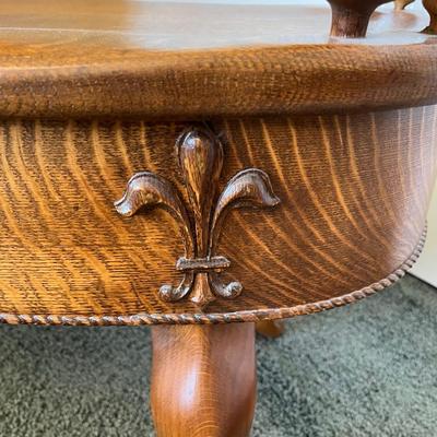 Unusual Oak Oval settee/ bench