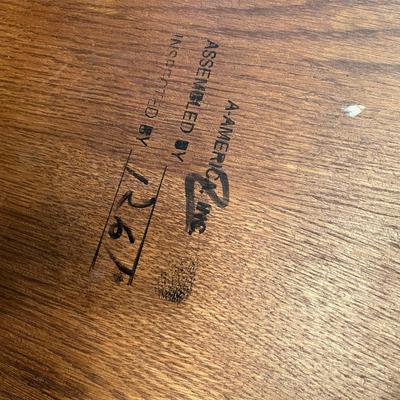 Oak Round table with Claw Feet & 4 Pressed back chairs