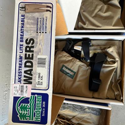Two sets of boots & Two Waders