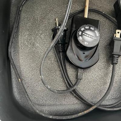 Two electric skillets