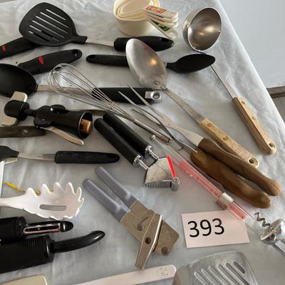Flat of kitchen utensils