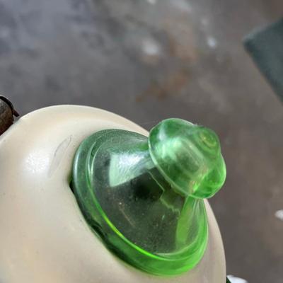 Graniteware Coffee Pot with Uranium Glass lid