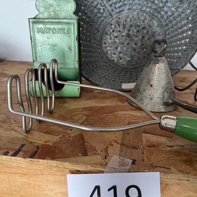 Jadeite Colored Kitchen Lot Match holder