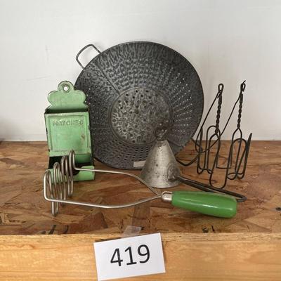 Jadeite Colored Kitchen Lot Match holder