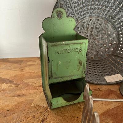 Jadeite Colored Kitchen Lot Match holder