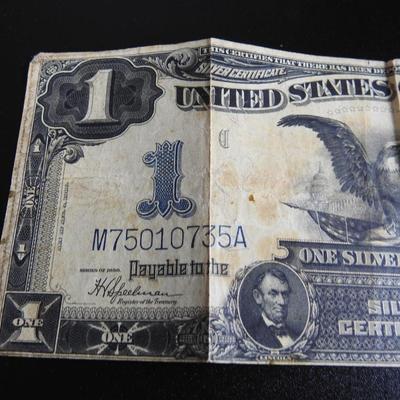 1899 black eagle silver certificate US dollar bill