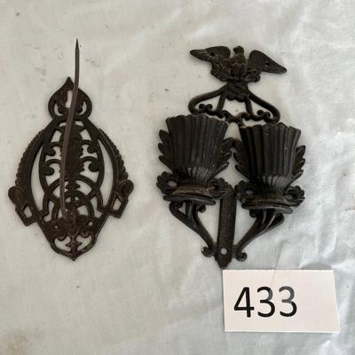 Cast Iron Match Safe & Reciept holder