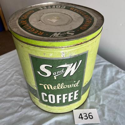 S & W Coffee Tin