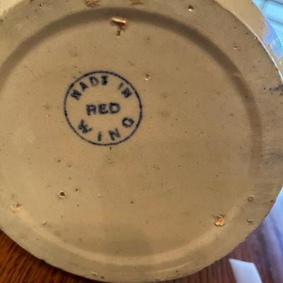RED WING Stoneware Spatter Band Advertising Pitcher