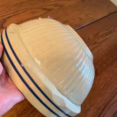 Crockware Bowl Blue Bands