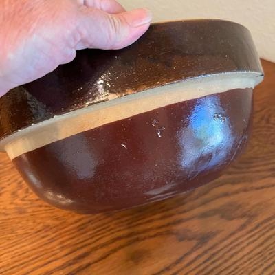 Brown Crock Bowl Fort Dodge Pottery
