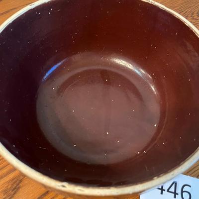 Brown Crock Bowl Fort Dodge Pottery