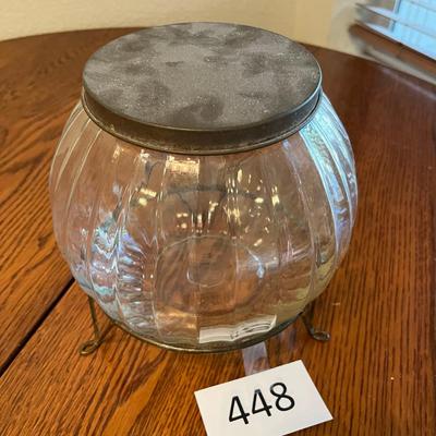 Antique Sugar jar on Wire rack