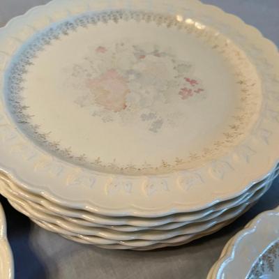 Dinnerware Grouping Cross Stitch Flowers pattern