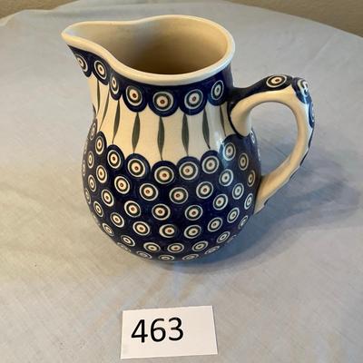 Poland Made Pottery 1/2 Gallon pitcher