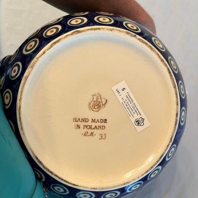 Poland Made Pottery 1/2 Gallon pitcher