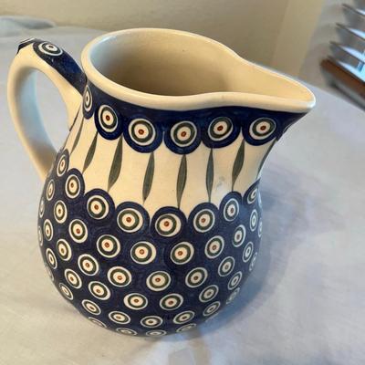 Poland Made Pottery 1/2 Gallon pitcher