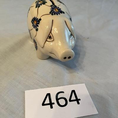 Poland Pottery Pig Bank