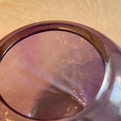 Vintage Hand Blown Amethyst Vase
