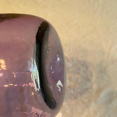Vintage Hand Blown Amethyst Vase