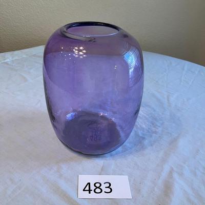 Vintage Hand Blown Amethyst Vase