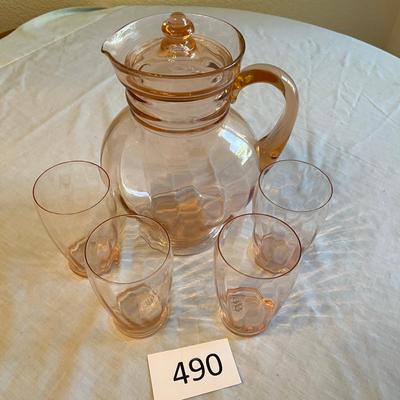 Pink Depression Lemonade Set