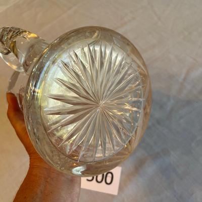 Cut Glass Tankard Pitcher