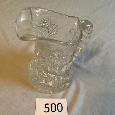 Cut Glass Tankard Pitcher