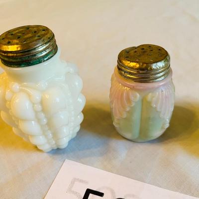 Victorian Milk Glass Salt Shakers