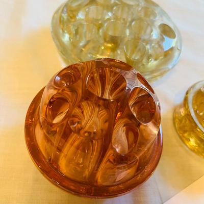 Lot of Glass Flower Frogs