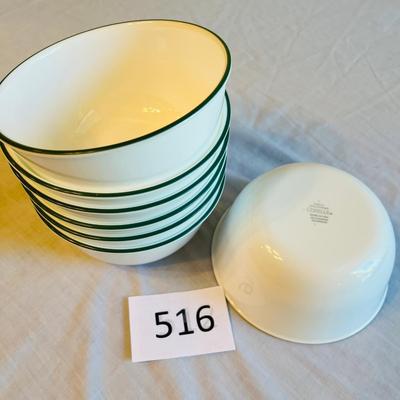Stack of Corelle ware Deep soup bowls