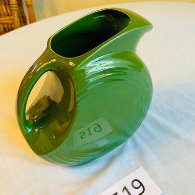 Fiesta Fiestaware Dark Green Hunter Green Disk Pitcher Vintage