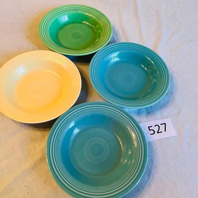 Fiesta Fiestaware Vintage 4 Deep Plates