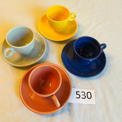 Fiesta Fiestaware Vintage Lot of 4 Cups & Saucers