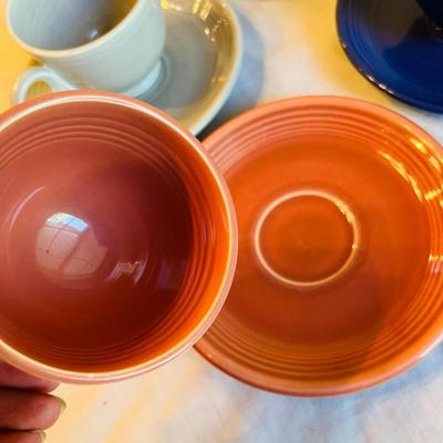 Fiesta Fiestaware Vintage Lot of 4 Cups & Saucers