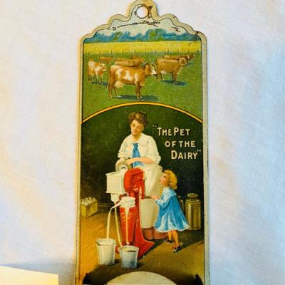 Cream Seporator Advertising Tin Match Box holder  RARE