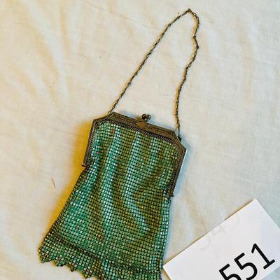 Green Mesh Art Deco Purse