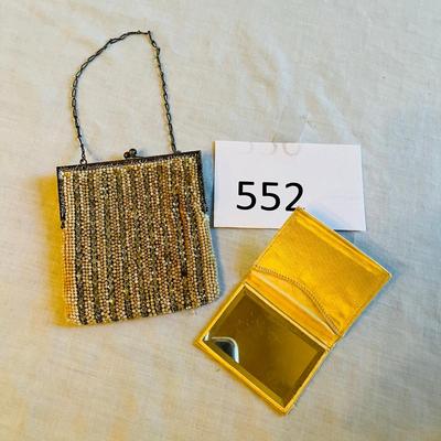 Gold Purse with Compact