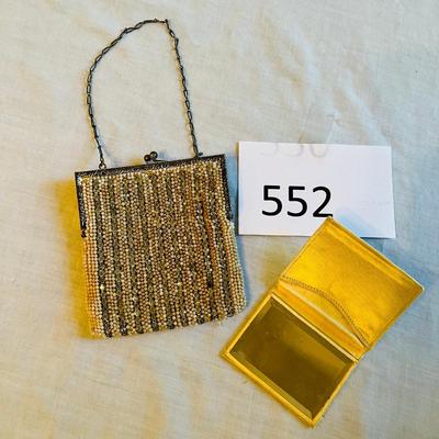 Gold Purse with Compact