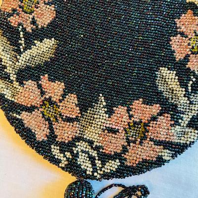 Victorian Draw String Beaded Purse