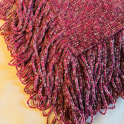 Antique Pink Beaded Purse