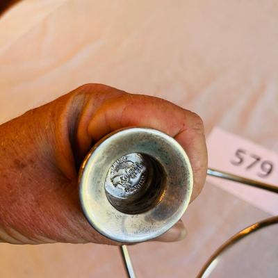 Douchin 3 light Candle Stick STERLING SILVER weighted.