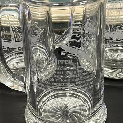 Vintage Long John Silvers Etched Glass Mug