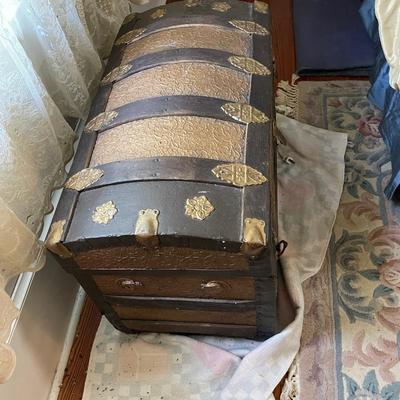 Antique Chest with Compartments