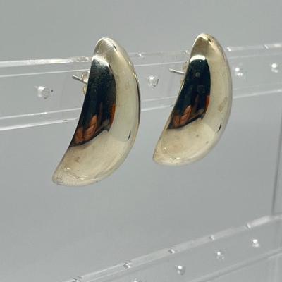 LOT 1: Handcrafted 925 Mexico Silver Pierced Earrings