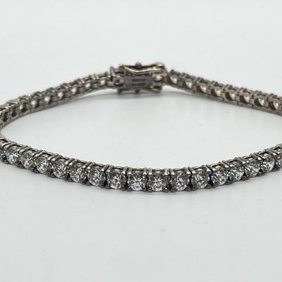 LOT 16: Diamonique CZ Sterling Silver 7-1/2